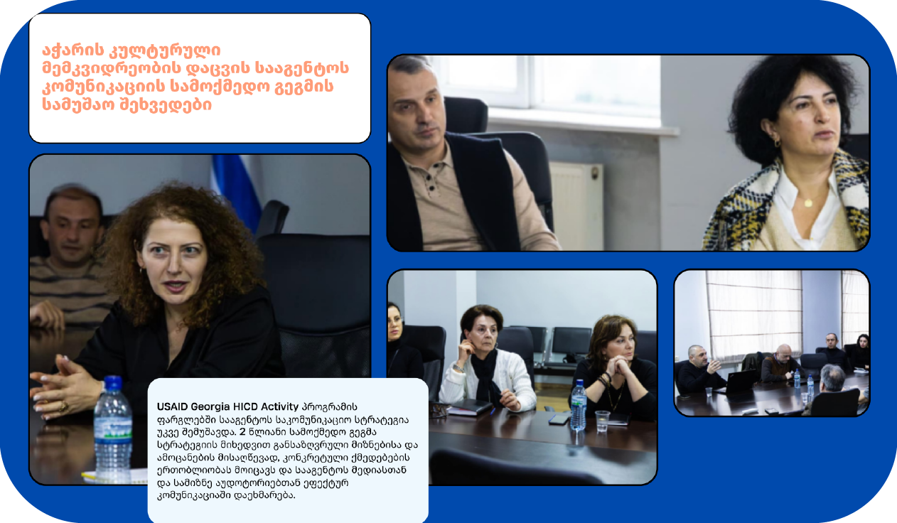 აჭარის კულტურული მემკვიდრეობის დაცვის სააგენტოს კომუნიკაციის სამოქმედო გეგმის სამუშაო შეხვედრები
